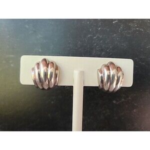 Barra Sterling Silver Clip-on Earrings, Vintage
